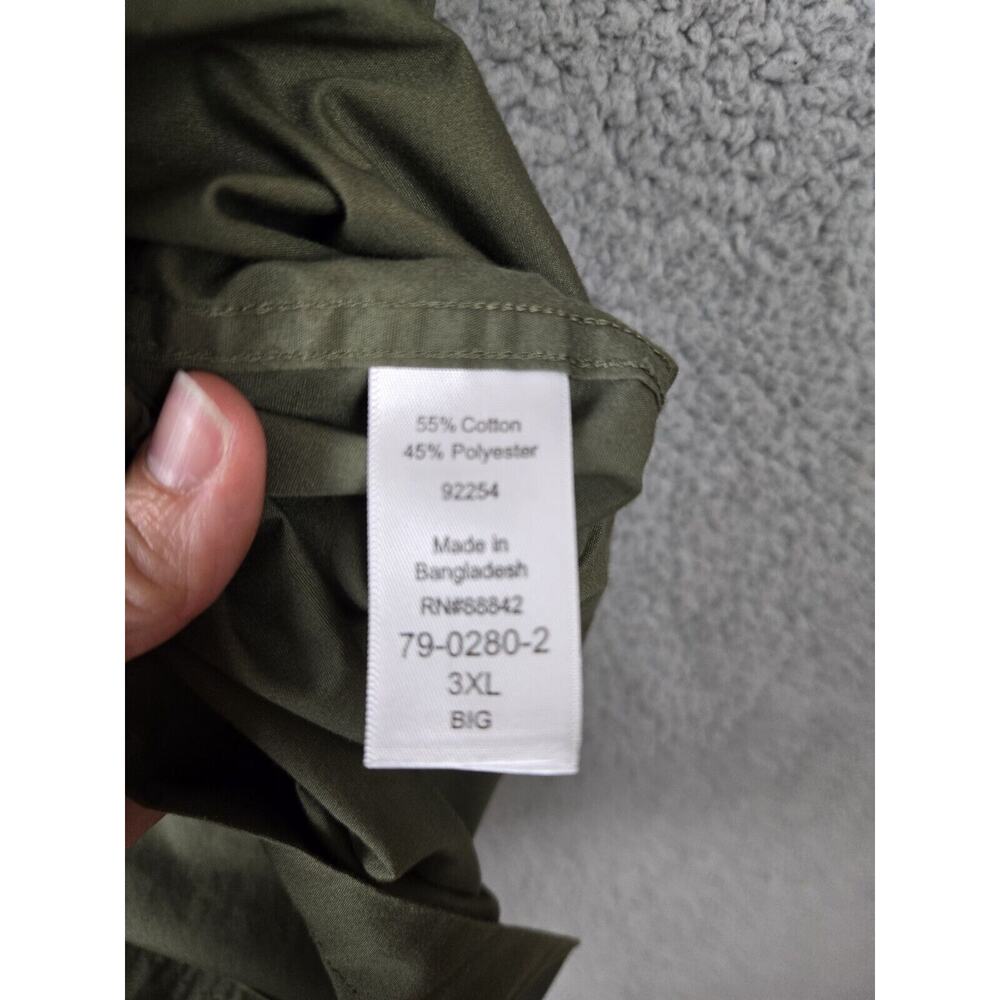 Boulder Creek Trading Company Shirt Mens 3XL Big Green Short Sleeve Button Up - Picture 4 of 7